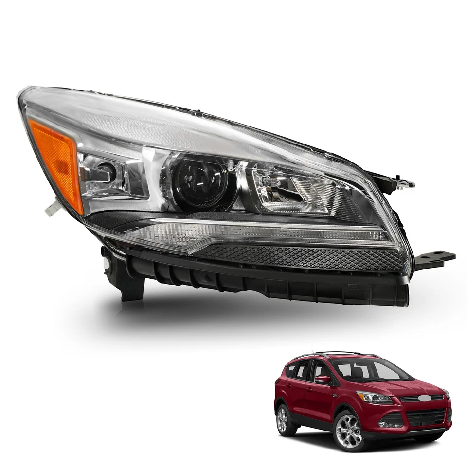 w/ Bulb Ballast HID/Xenon Headlight For 2013-2016 Ford Escape Passenger Side - Image 2 of 4