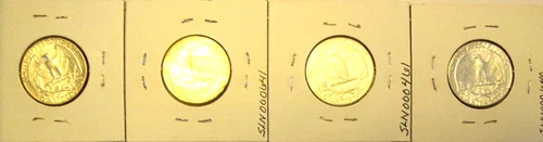 1963 and 1964 Washington Silver Quarters - Uncirculated - 4 total