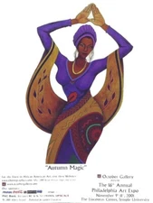 AFRICAN AMERICAN ART PRINT Autumn Magic Signed Albert Fennell