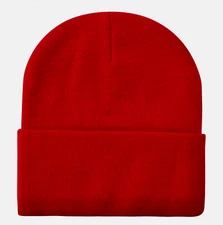 Beanie Plain Cuffed Cuff Solid Knit Winter Cap Hat Ski Men Woman Headwear Hats