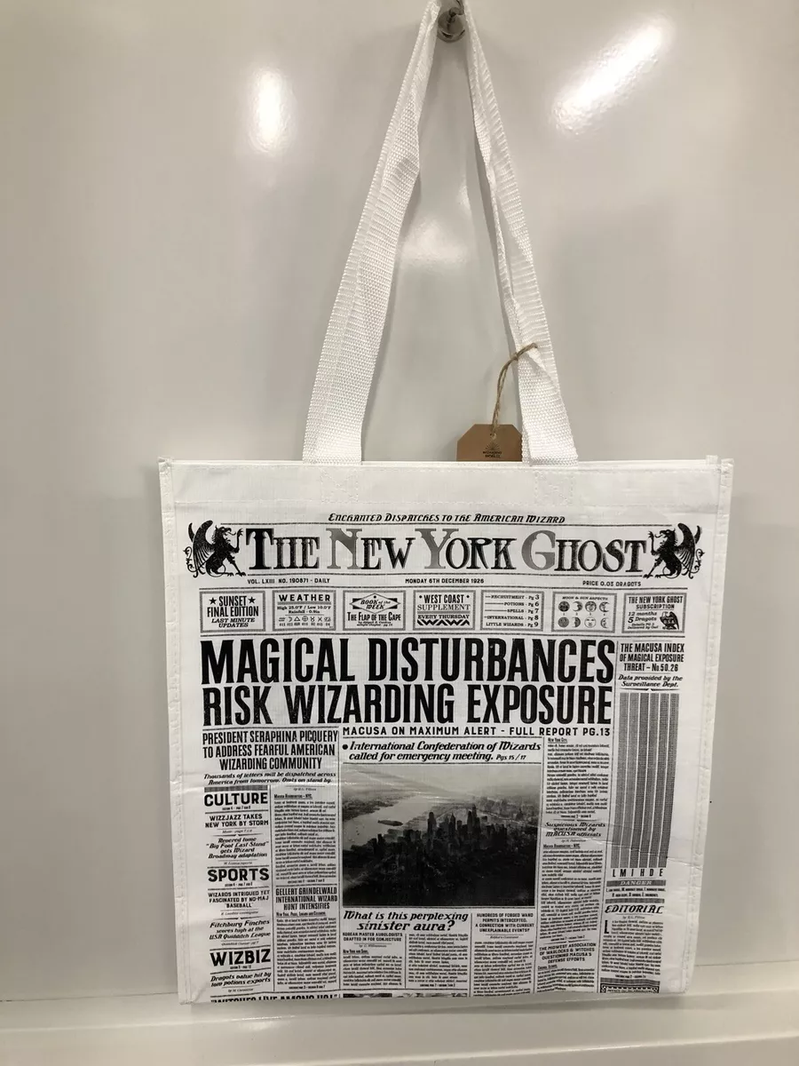 Harry Potter New York HPNY Exclusive Tote Bag The New York Ghost Newspaper
