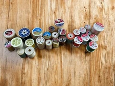 Vintage Sewing Thread Wood, Plastic & Styrofoam Spools Mixed Lot