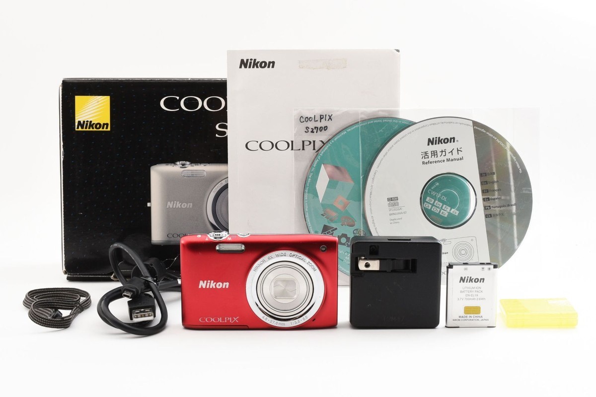 Nikon coolpix S2700 red compact digital camera English