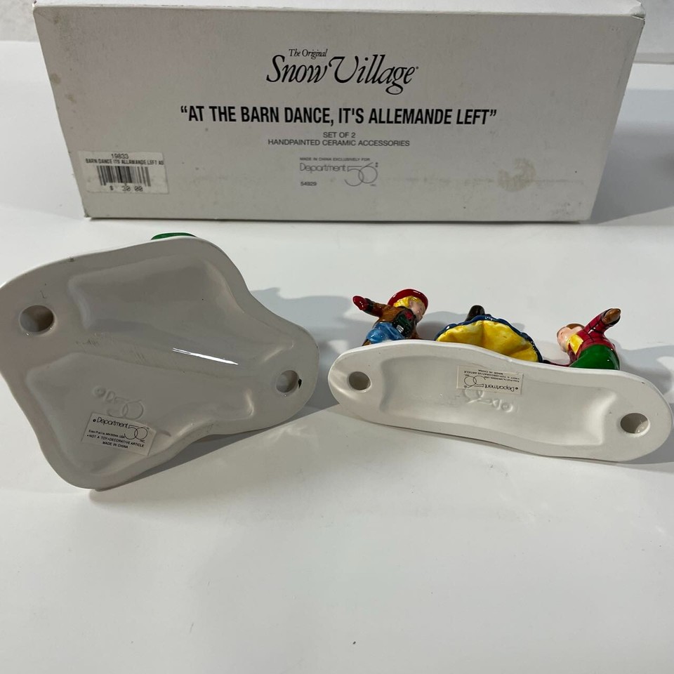 Dept 56 Original Snow Village "At The Barn Dance, It's Allemande Left