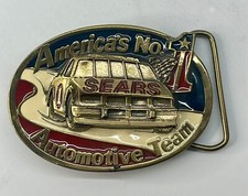 Vintage Sears Red White Blue America’s No.1 Automotive Team Belt Buckle LE#137