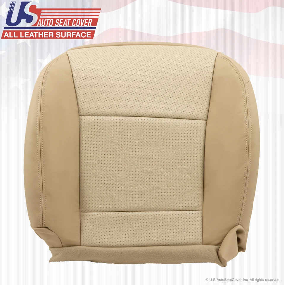 Mercury Mountaineer 2007 conductor parte inferior cubierta de asiento de cuero 2 tonos bronceado Foto 3 de 4