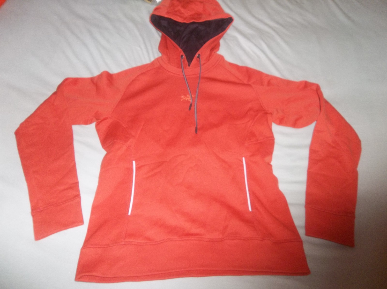 Felpa Arc'teryx Ibrida Stretch Softshell Giacca Cappotto Felpa Felpa Con Felpa Rosso Arancione Fuoco