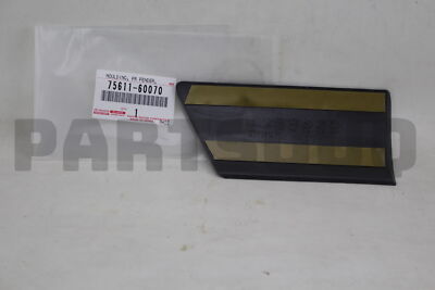 7561160070 Genuine Toyota MOULDING, FRONT FENDER, OUTSIDE RH 75611 