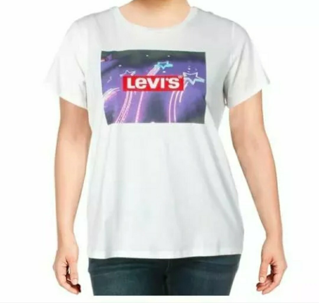 Levi's Womens Shooting Star Graphic Short Sleeve Logo T-Shirt Size 1X