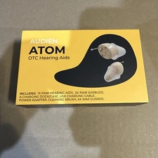 AUDIEN ATOM Rechargeable  Wireless Hearing Aid Amplifier Audien Hearing OTC