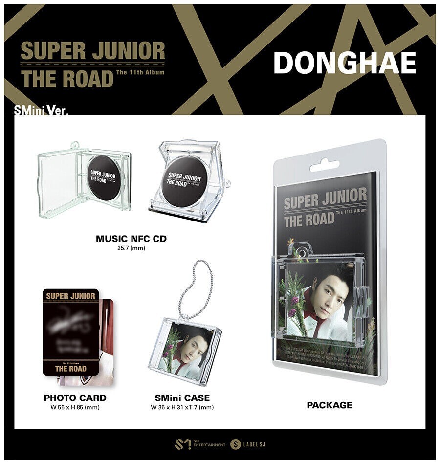 SUPER JUNIOR [THE ROAD] 11th Album SMINI Ver EUNHYUK/NFC CD+Case+