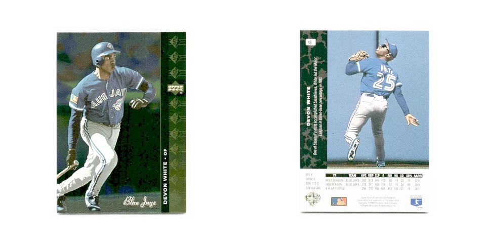 Devon White 1994 SP #46 Toronto Blue Jays Baseball Card NM - Image 3 of 3