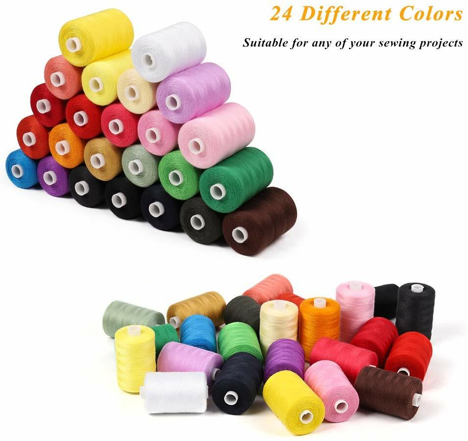 1000 Yards Cotton Sewing Thread Sets Spools Thread for Sewing Machine