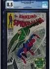 AMAZING SPIDER-MAN #64 CGC 8.5 EARLY VULTURE APPEARANCE 1968 WHITE PAGES BLUE