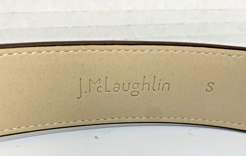 J. Mclaughlin Womens SMALL Dixie Belt - H. Brown Leather Polyester Cotton - Picture 4 of 13