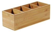 Kesper 70850 Besteckkasten 4-Fach Aus Fsc-Zertifiziertem Bambus / Besteckhalt...