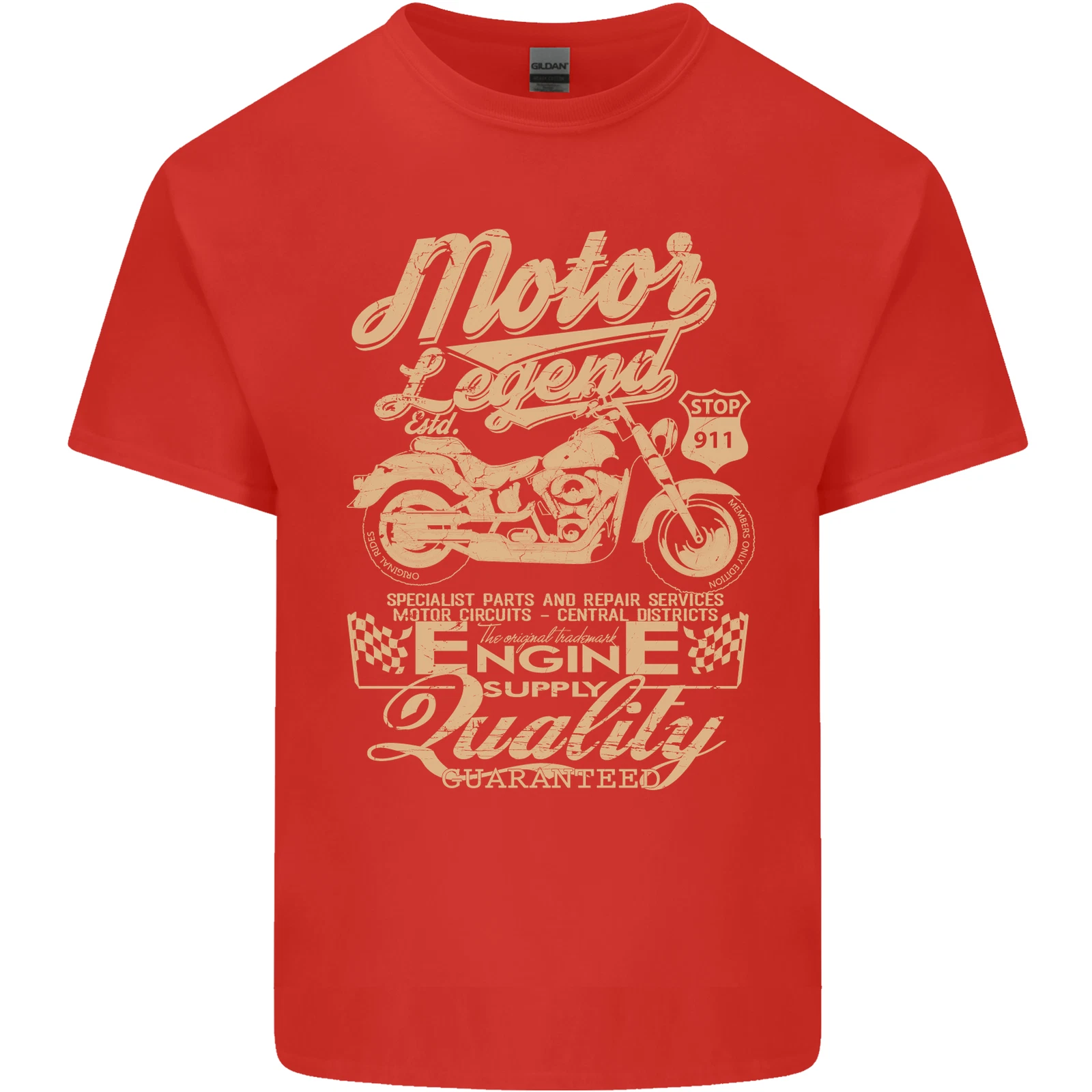 Motor Legend Biker Motorcycle T-Shirt for Men Light