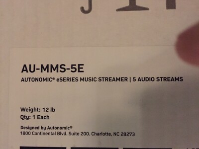 Autonomics MMS-5E  6 Source 192kHz Mirage Media Server.   New Sealed