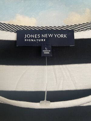 jones new york t shirt dress Jones New York Women's Tie Waist Midi T-Shirt Dress Black Size Large