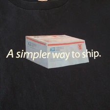 USPS Vintage  2XL T Shirt Tee Blue United States Postal Service 