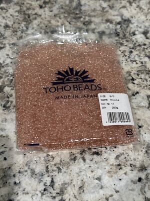 TOHO Beads Round 6/0 250g Package - TR-06-11 Transparent Rosaline