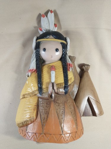 VTG Burwood Native American Maiden TeePees Southwestern Wall Hangings Set of 2 - Picture 5 of 13
