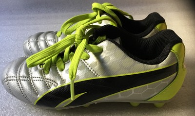 PUMA Procat Soccer Equalizer Cleats ~ Size 12 Youth Kids ~Silver & Lime Green | eBay
