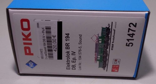 Piko H0 51472 E-Lok BR 194 DB Ep. IV DCC Sound Neu & OVP - Picture 7 of 7