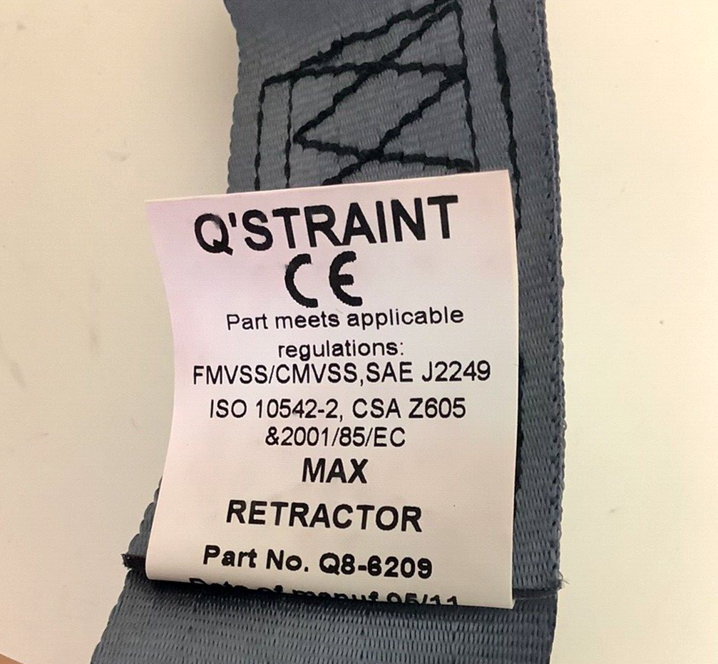 NEW Q’Straint Q86209 QRT Wheelchair Deluxe Retractor Tie Down Strap L