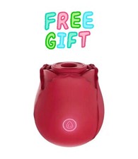 Massager Sucking Vibator Rose Suction Hand Held Quiet Vibraters Wand Women