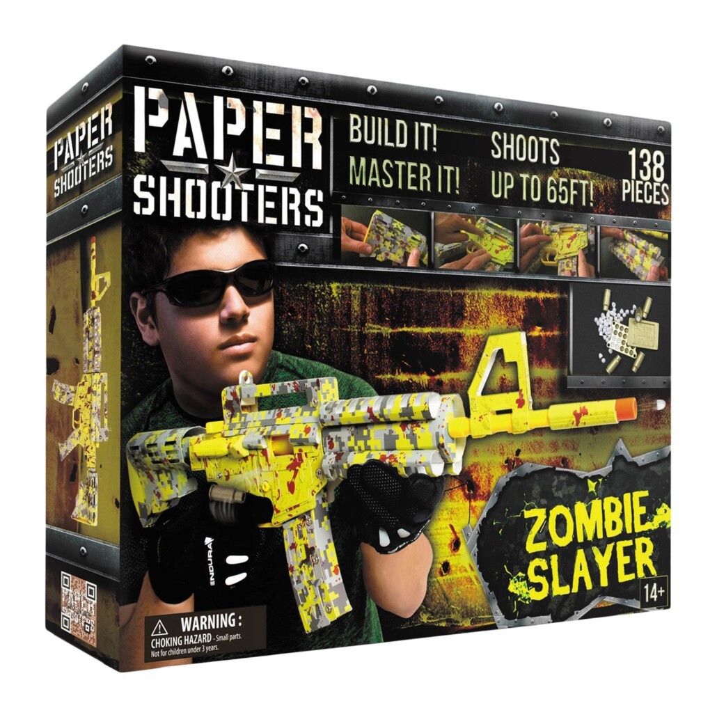 Paper Shooters Zombie Slayer Kit with extra magazines and shells