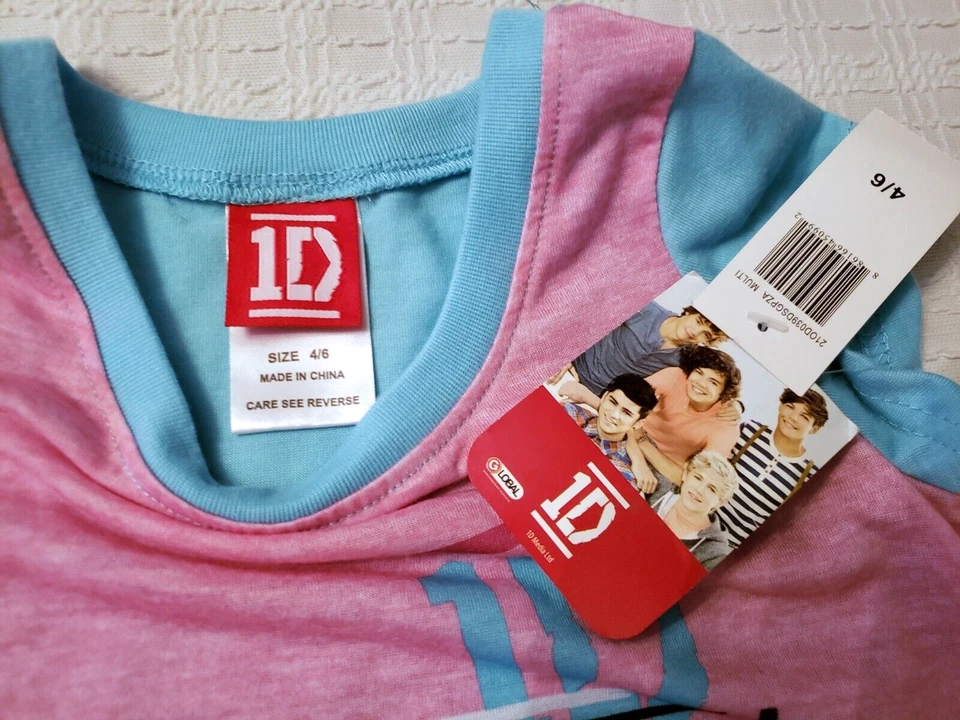 Pijama ONE DIRECTION ID Roupa de Dormir POP MUSIC GROUP Meninas Tamanho 4/6 *J - Imagem 4 de 4