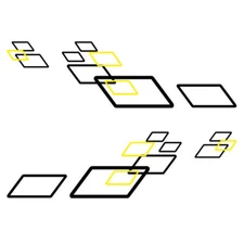 Car Body Side Skirt Door Racing Square Graphics Vinyl Sticker Decal Black/Yellow