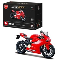 Ducati 1199 Panigale Red Kunststoff Kit 1:12 Modell Bburago
