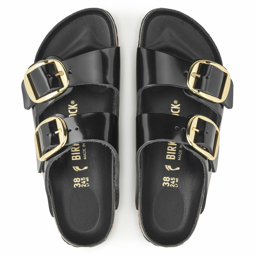 NIB Birkenstock Arizona Big Buckle In Black 1021476 Narrow | eBay