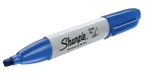 Sharpie Marker Permanent Chisel Tip Blue Posters Arts Crafts Office School Home