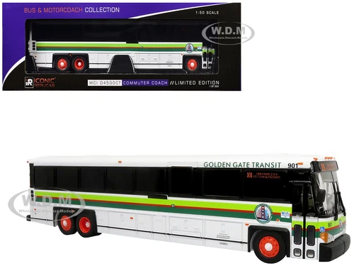 MCI D4500CT COMMUTER BUS "GOLDEN GATE TRANSIT" 1/50 BY ICONIC REPLICAS 50-0540