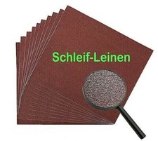 10 St Schleifleinen Schleifpapier Schleif Leinen Papier Gewebe Schmirgelleinen