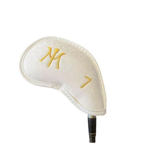 New Miura Gold White logo Golf Club Iron 3-9-PASX Headcover Black Carbon Magnet - Picture 14 of 27