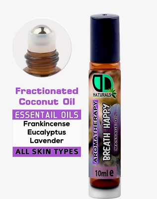 Breath Happy Massageöl Roller - Aromatherapie, Stressabbau 10 ml UK