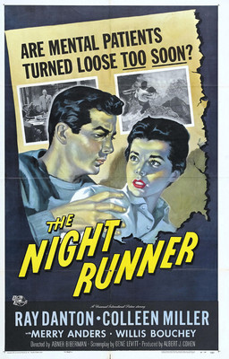 THE NIGHT RUNNER Movie POSTER 27x40 Ray Danton Colleen Miller Merry Anders Eddy