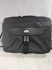 Samsonite Expandable Briefcase Computer Bag Black Multi Compartments Zipped