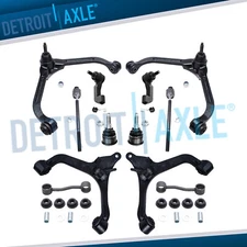12pc Front Upper Lower Control Arms Tierods Sway Bars for 2002-2004 Jeep Liberty