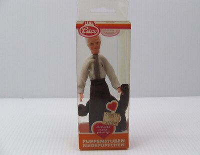 Caco Puppenstuben Biegepuppchen German Dollhouse Doll Grandfather in Corduroy