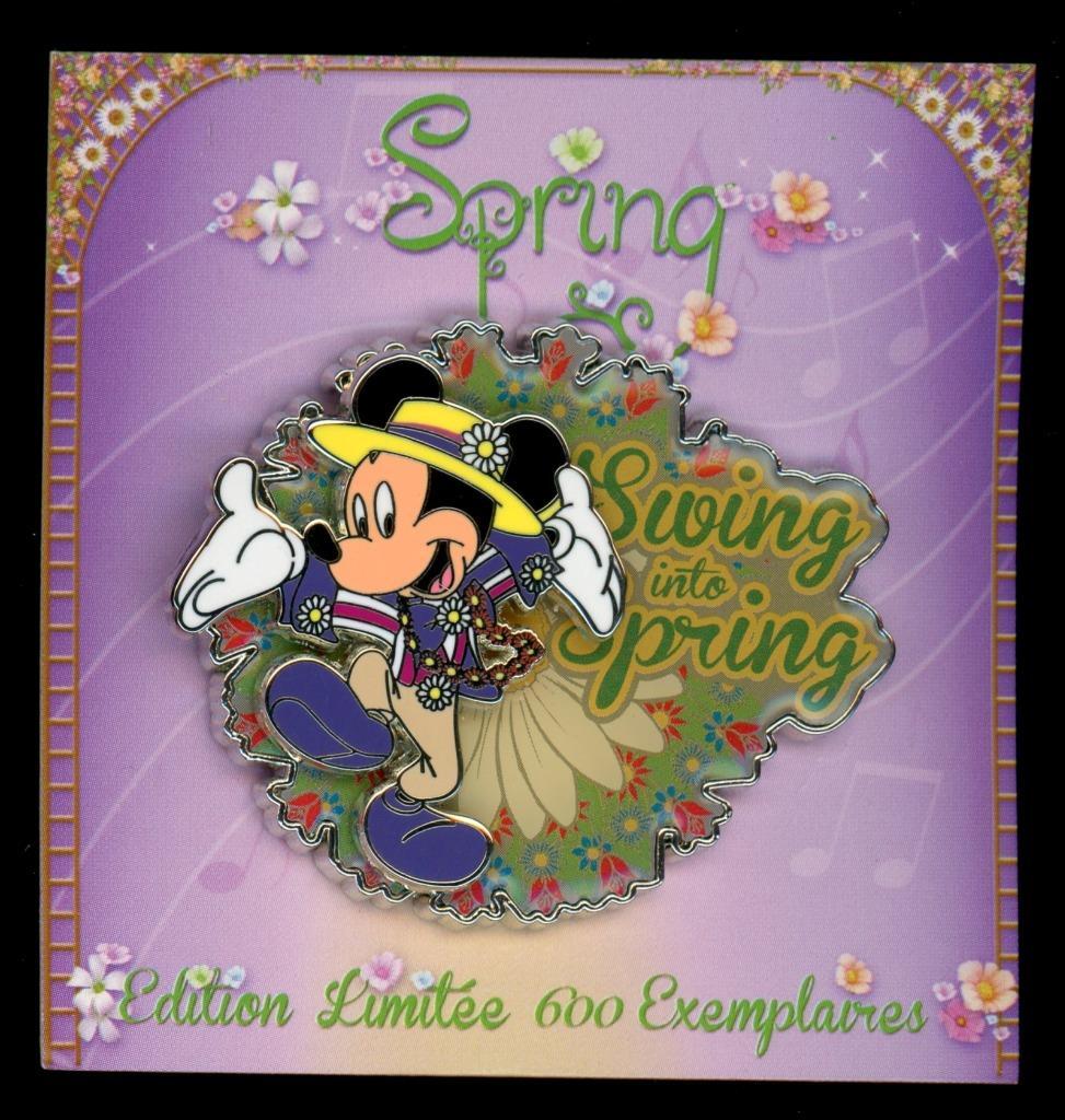 DLRP DLP Paris Swing Into Spring Mickey LE Disney Pin 115245