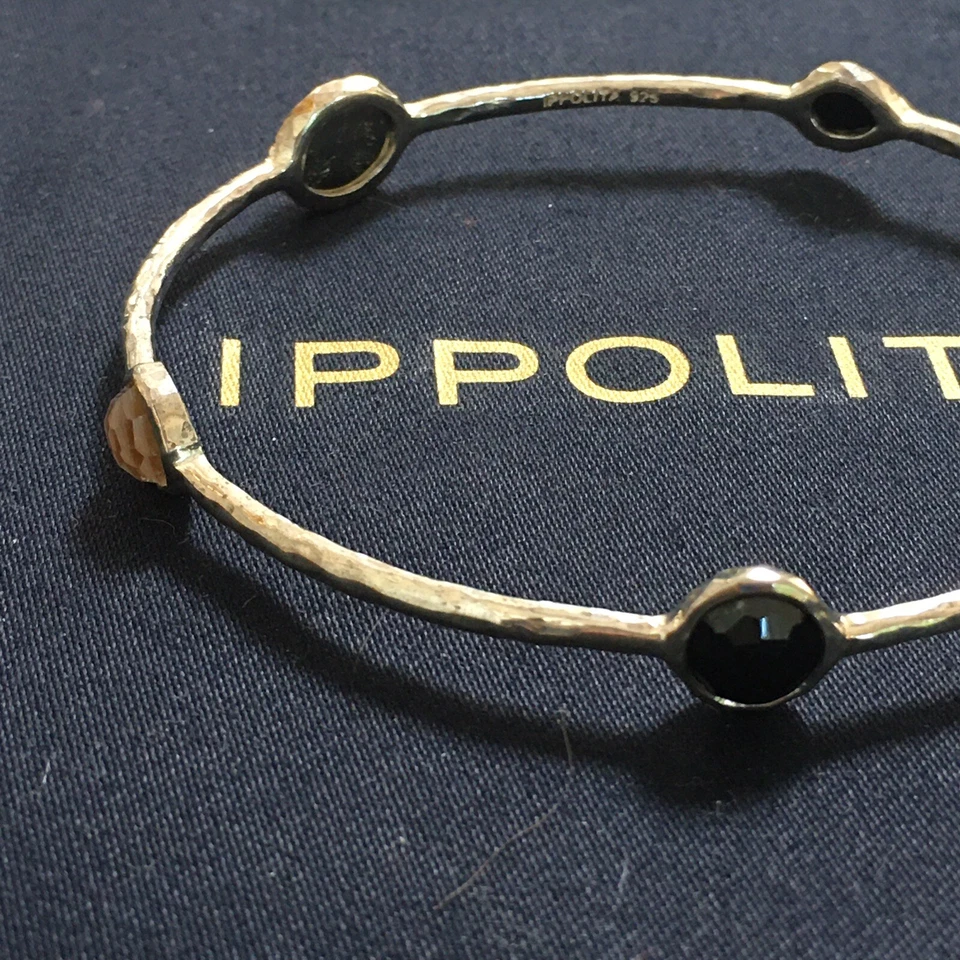 IPPOLITA $395 Rock Candy Wonderland 5 Piedras Plata de Ley 925 Brazalete Pizzelle Foto 4 de 4