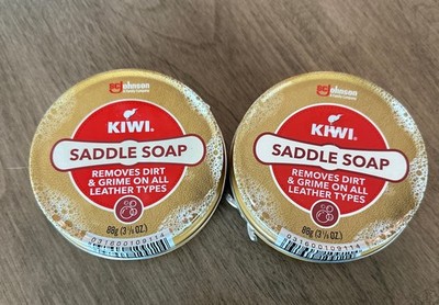 PACK OF 2--Kiwi SC Johnson SADDLE SOAP Tins 3 1/8 Ounce Paste Each New