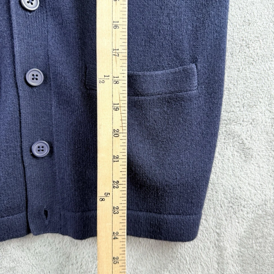 Cárdigan Tostado Francés Juvenil XL 1416 Azul Marino Tejido Botón Frontal Uniforme Escolar Foto 4 de 4