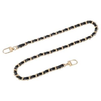 24'' Bag Chain with Shoulder Buckles Black Gold