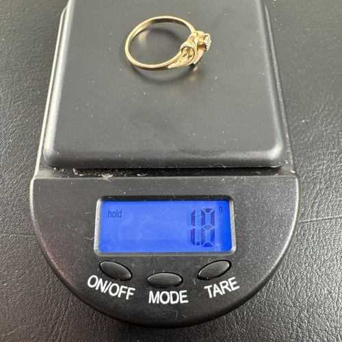 Bague vintage Coleman Co CCO 10K collines noires en or taille 6,5 pierre transparente 1,8 g - Photo 10/10